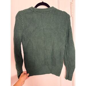 J Crew Green Chunky Sweater